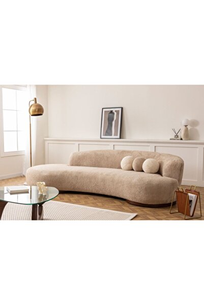 S Home Design Concept Merina Fasülye Koltuk / Kanepe, Teddy, Cappucino