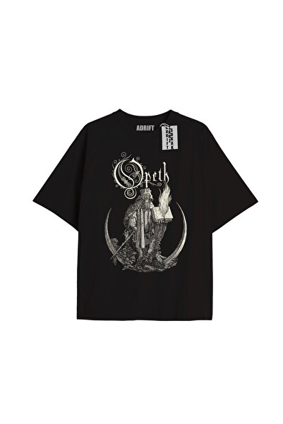 Adrift Kod Presss Unisex Siyah Faith Opeth T-shirt 100638tt