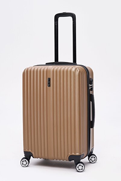 ELATAE Orta Boy Kırılmaz Valiz Gold 1020