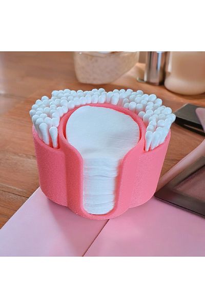 Maflen Makeup Removal Cotton and Cotton Swab Set - Organizer Box