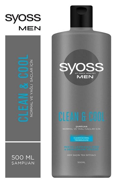 Syoss شامبو مين كلين كول 500 مل × 3 قطع