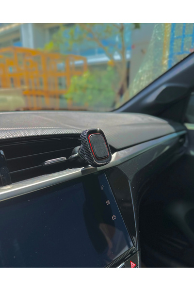 Fox Taş Kaplamalı Mıknatıslı Araç İçi Telefon Tutucu Çift Kilit Sistemli