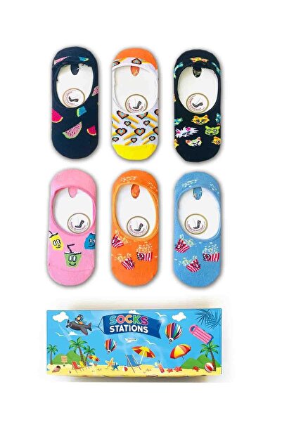 Socks Stations Fruit Patterned Ballerina Socks Box of 6
