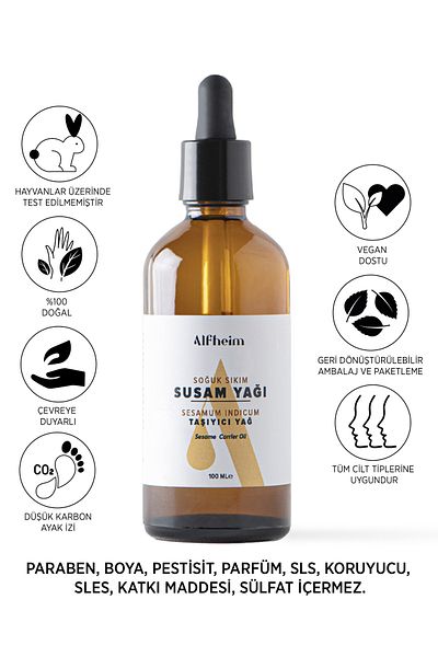 Alfheim 100 Ml Sesame Oil - Carrier Fixed Oil, Aromatherapy