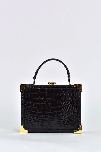 ELATAE Crocodile Patterned Women's Evening Dress Daily Handbag - Shoulder Strap, Model 17439