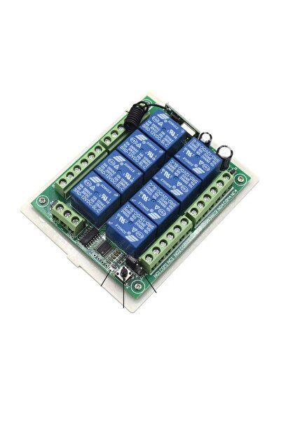 SANEC 8CH alıcı anahtarı röle modülü DC 12V 24V 433MHz denetleyici ve 8 kanal...