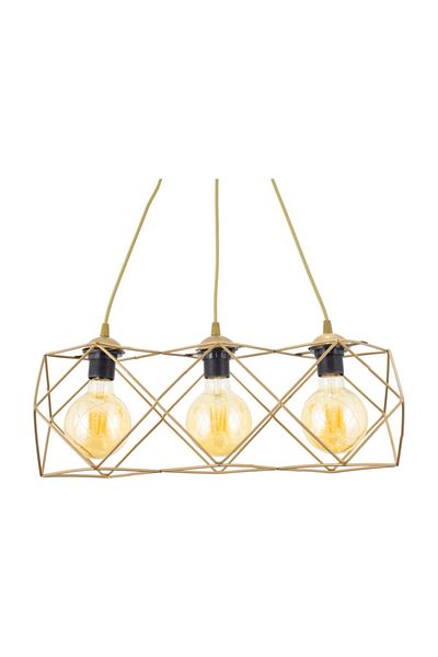 Lambadar Modern Sports Square Geometric Single Antique Metal Pendant Lamp Chandelier