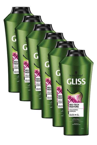Gliss Bio-tech 360 ml Strengthening Shampoo - X 6 Pieces