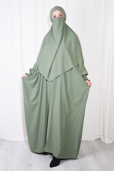Ns nowascarf Soft Green Medina Silk Shawl and Dress Set