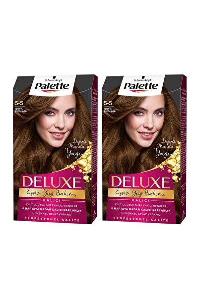 Palette Deluxe 5-5 Işıltılı Çikolata X 2 Adet Saç Boyası