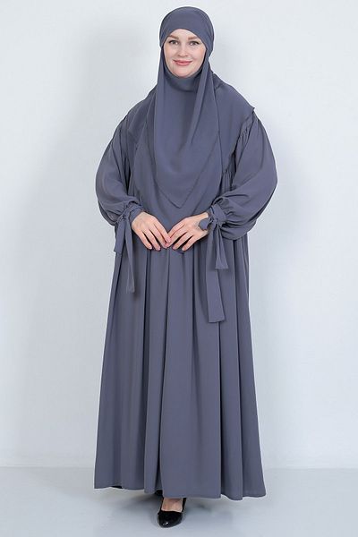 MARQUANT Φόρεμα με μανίκια με κορδόνια και σετ Hijab Hijab 3 επιπέδων