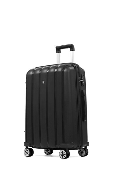 CENGİZ PAKEL Cengiz Pakel Policarbon Valiz Büyük Boy-20305-b-siyah