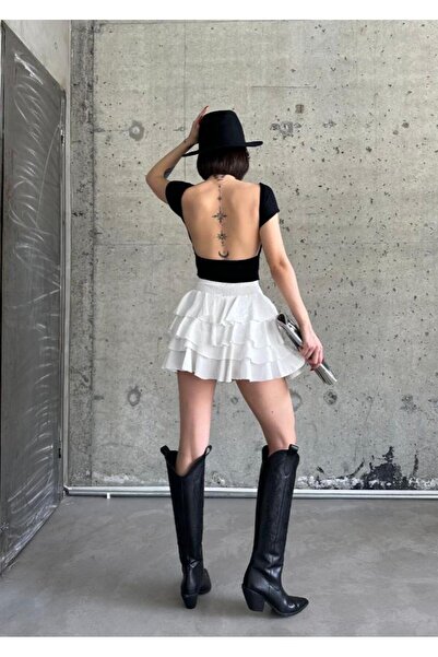 ALLEYTA Μυκόνος Λευκή Φούστα Flounce