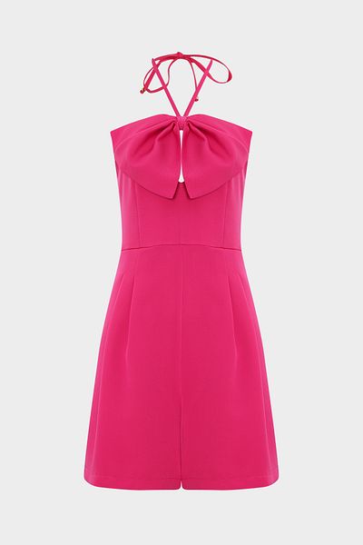 Açelya Okcu Strapless Premium Women's Shorts Jumpsuit - Bow Detail