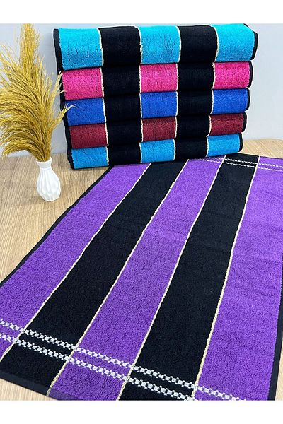 AYHANHOME 6 db 50x90 100% pamut színes kéztörlő készlet