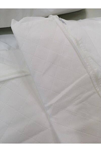 AYHOME Beyaz Renk Hurç 3 Adet Çeyizlik Büyük Boy Yorgan Döşek Battaniye Yastık Hurcu 100 X 50 Cm