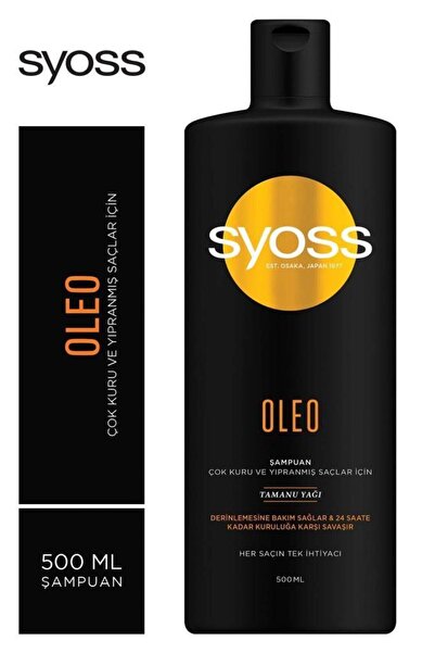 Syoss Oleo Derinlemesine Bakım Şampuan 500 ml X 2 Adet