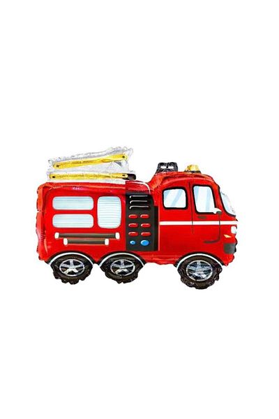 Chuva 68*60cm Helium Compatible Fire Department Foil Balloon Construction Machinery for Birthday