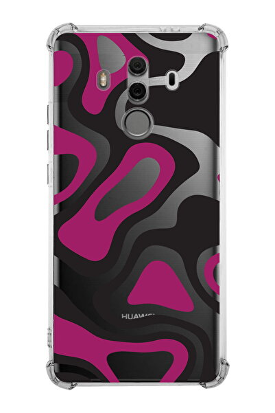 PrintiFy جراب سيليكون شفاف متوافق مع هاتف Huawei Mate 10 Pro مع حماية للزوايا...