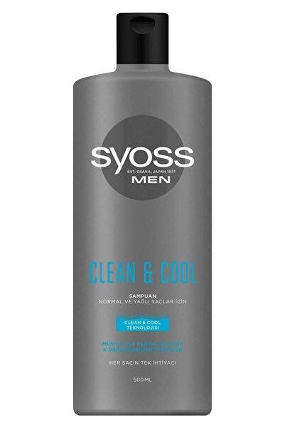 Syoss Men Clean & Cool Mentol Etkili Şampuan 500 ml X 3 Adet