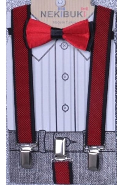 NEKİBUKİ Pantolon Askı Papyon Seti 1-9 Yaş