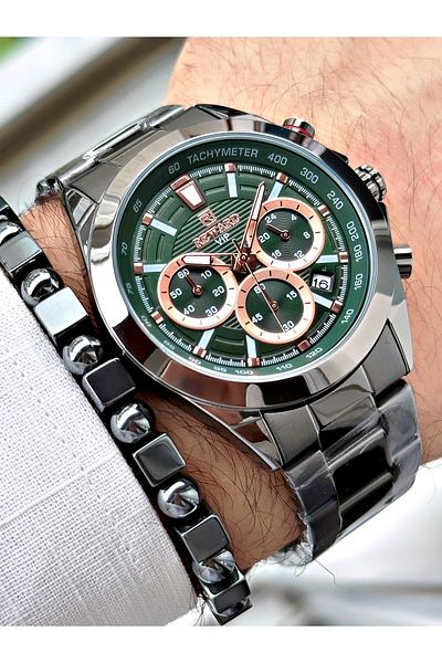 Reward Men's Silver Colored Steel Cord Wrist Watch - 2 Years Warranty + Bracelet Gift