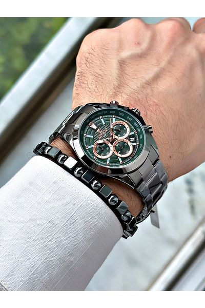 Reward Men's Silver Colored Steel Cord Wrist Watch - 2 Years Warranty + Bracelet Gift