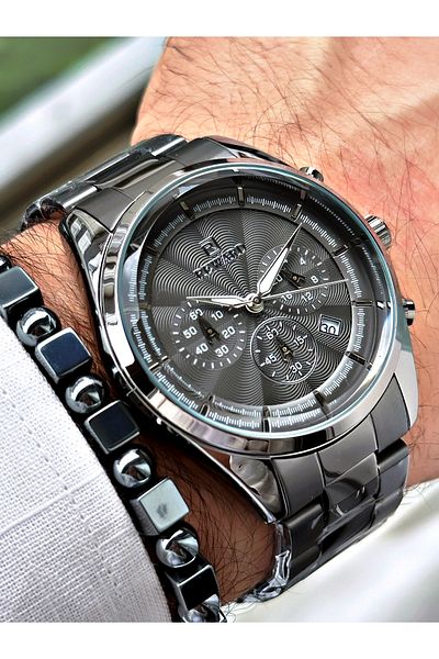 Reward Smoked Men's Wristwatch and Bracelet Gift - Functions Active