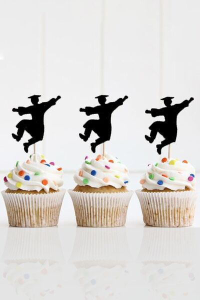 Harmoni Butik Mezuniyet Temalı 12 Adet Cupcake Süsü