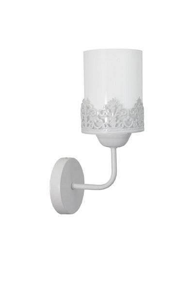 Lambadar Rustic Retro Modern Model Stylish White Sconce with White Glass Crown