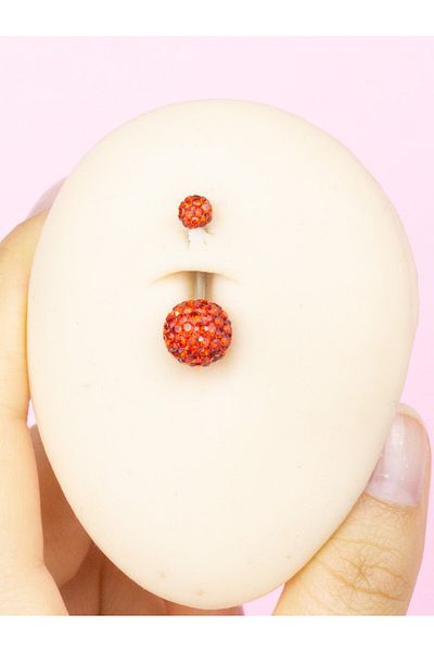 MORNEVA Double Shampoo - Stoned Crystal Steel Waist Belly Piercing