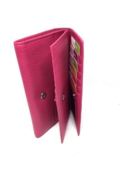 DERKON Genuine Leather Double Cover Useful Women's Wallet