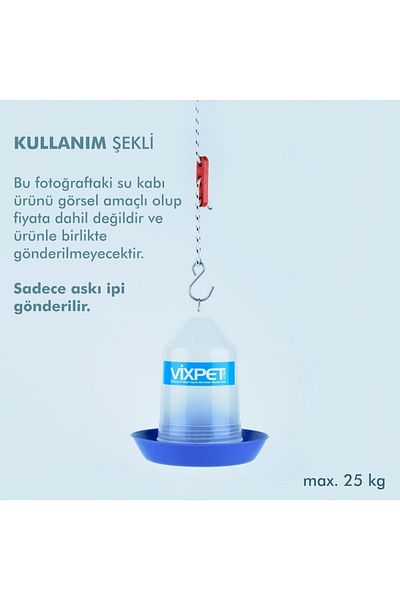 Vixpet Practical Kit - 4 Meters Chicken Hanging Rope, 3 Pieces
