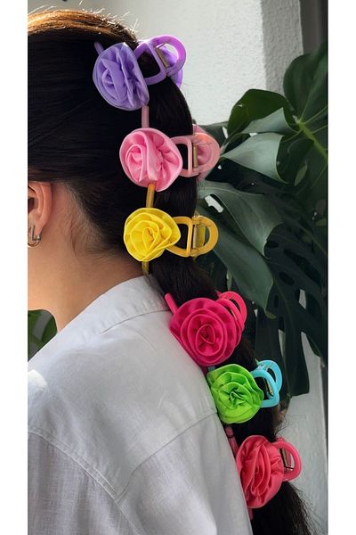 Âlâ Atelier Peg Flower Patterned Knob Buckle - Rose