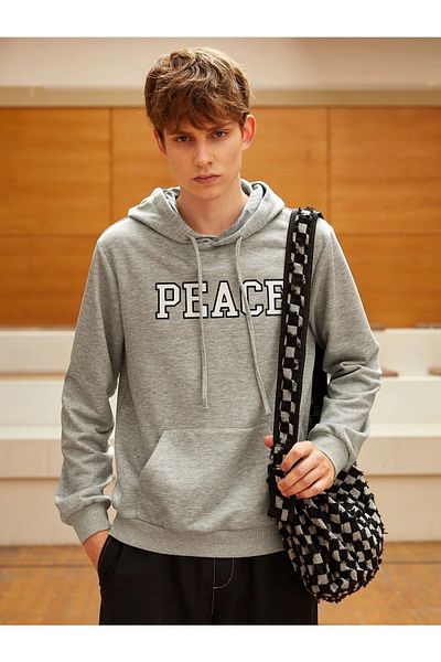DAXİS Sportwear Company Φούτερ με στάμπα με κουκούλα