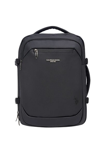 U.S. Polo Assn. يو اس بولو اسنحقيبة ظهر يومية للسفر متعددة الأقسام للجنسين باللون الأسود PLEVR24488