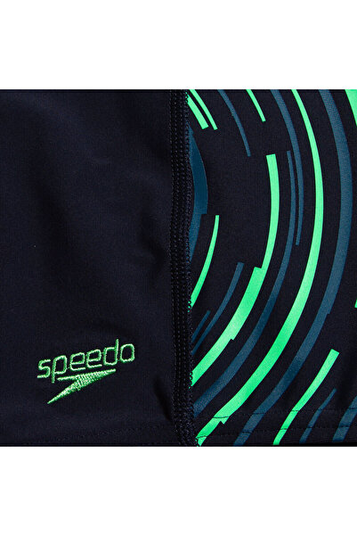 SPEEDO Чоловічий дитячий купальник синього/зеленого кольору з принтом