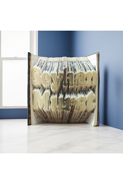 Bookartist Hediyelik Çift KAt Ansiklopediye Kitap Katlama (iki İsim, İsim Soy...