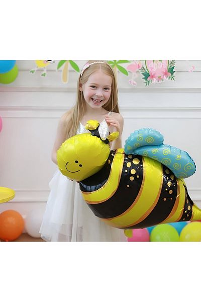 Parti Station 3 Years Old Bee and Daisy Concept Balloon Set - Birthday Party