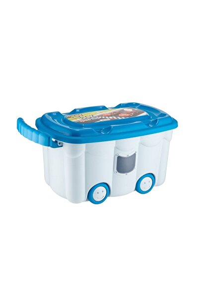 Genel Markalar Oyuncak Kutusu Renkli Tekerlekli 50 Lt Mavi