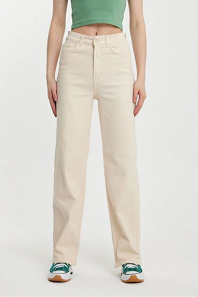 MAKRAS EXCLUSIVE Women's Jeans - High Waist, No Inner Display, Loose Lycra, Wide Leg Palazzo