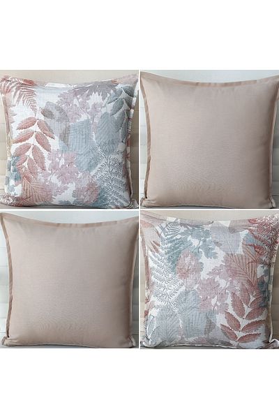 Fabric by Gülçin ΒΑΜΒΑΚΙ ΠΑΠΟΥΤΣΙΟ ΜΑΛΑΚΟ ΚΑΜΒΑΣ ΚΑΜΒΑΣ ΜΠΕΖ-Φθινοπωρινό ΣΕΤ 4 ΤΕΜΑΧΙΩΝ ΚΑΛΥΜΜΑΤΟΣ
