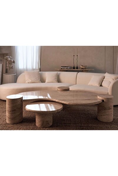 Latanwood Ois Granit Mermer & Ahşap Orta Sehpa