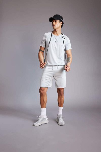 DeFacto DeFactoFit Slim Fit Lapel Printed Short Fabric Sleeve T-shirt