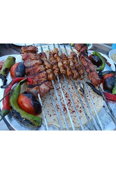 Netodak Kare Çöp Şiş Ciğer Şiş Tavuk Şiş Kuşbaşı Et Şişi 10 Adet 70 Cm Kalınl...