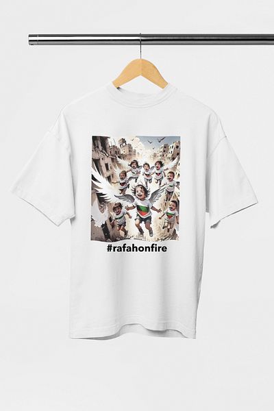 Korefanzin Trend Korefanzin Free Palestine - Rafahonfire Oversize T-shirt 40 17694ss