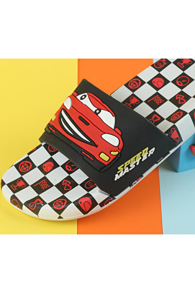Moda Lime Дитячі капці McQueen з фігуркою блискавки - нековзна поліуретанова підошва, м'яка тканина