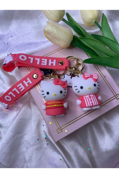 Hello Kitty 1 -adet Hello kitty konsept anahtarlık , büyük boy çanta süsü