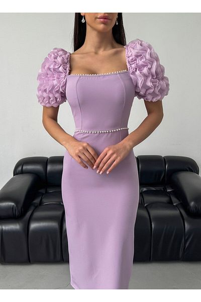 MAMMY New Season Ruffle Sleeve Midi Dress
