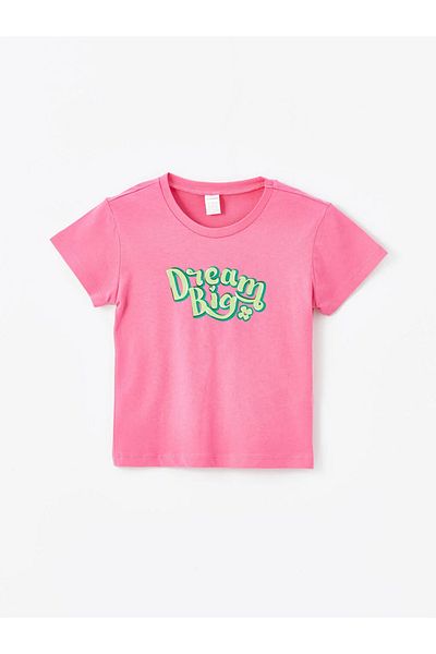 LC Waikiki LCW Baby - Crew Neck Printed Baby Girl T-Shirt and Leggings 2-Piece Set WAIKINAI
